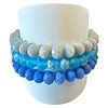 LIZAS Armband-Set – Blau & Grau, 6 mm