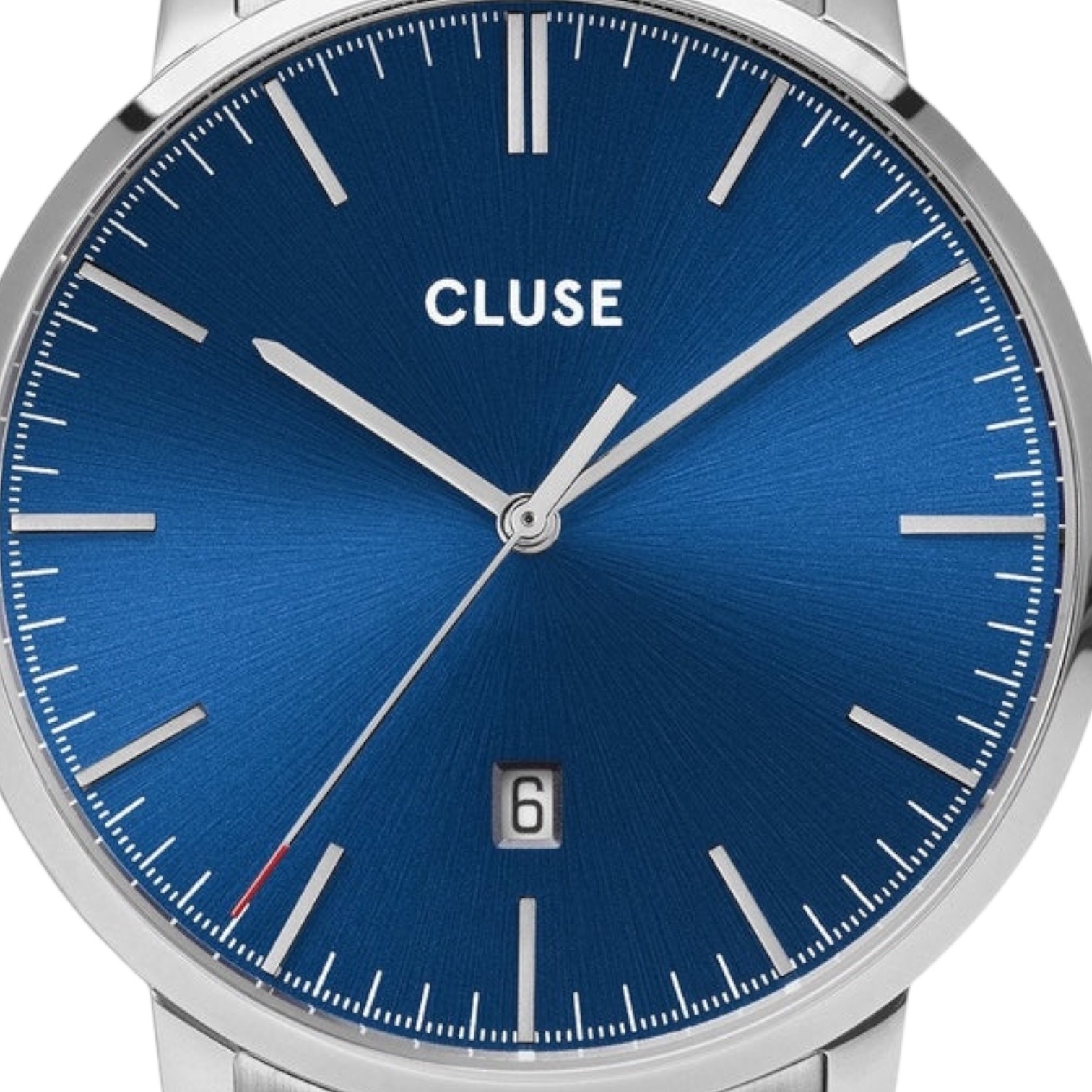 Cluse Minimalistische Eleganz CLUSE Avaris CW0101501001 – Unisex-Uhr Silber & Nachtblau