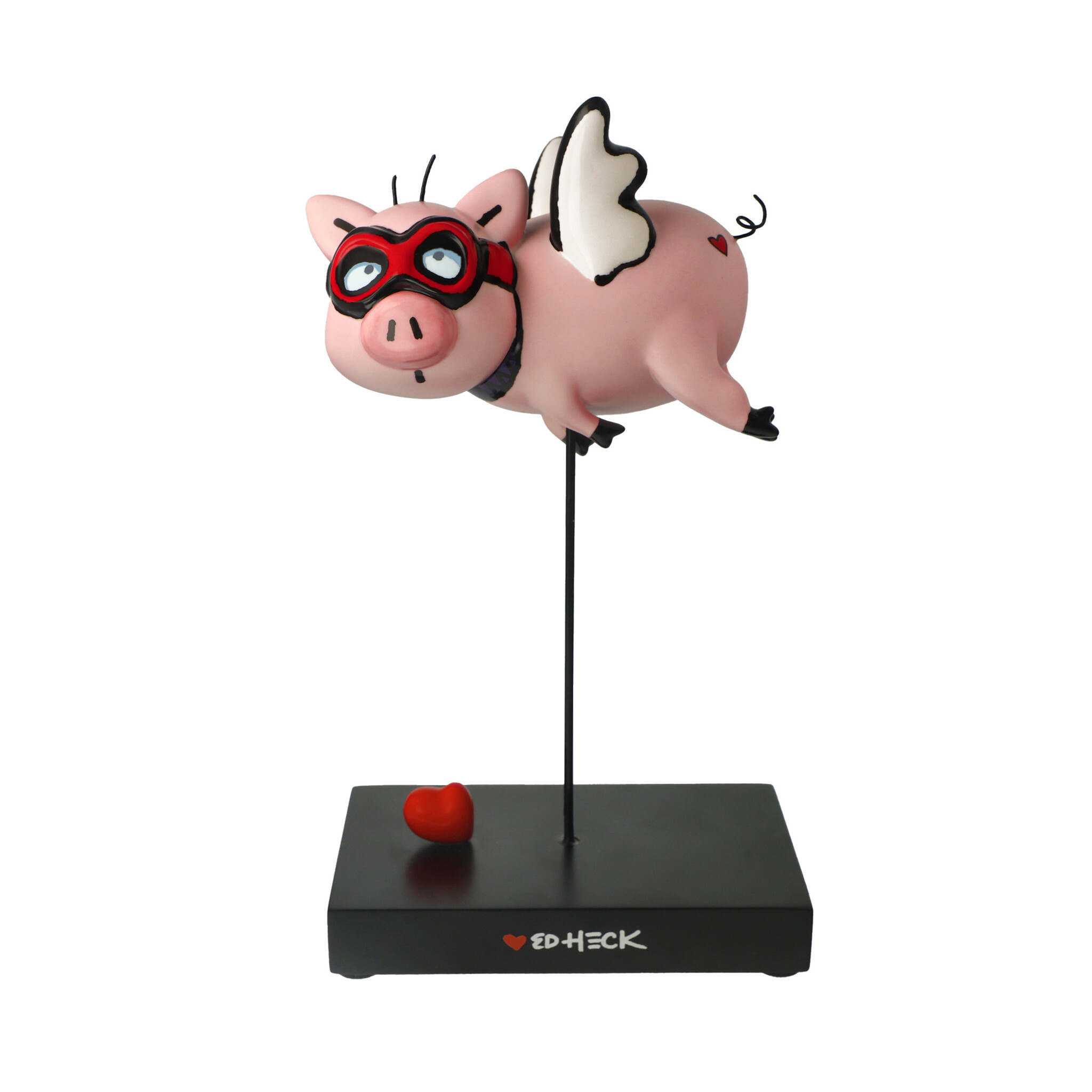 Goebel Porzellan Ed Heck Figur „Flying Pig“ – Glücksschwein mit Flügeln
