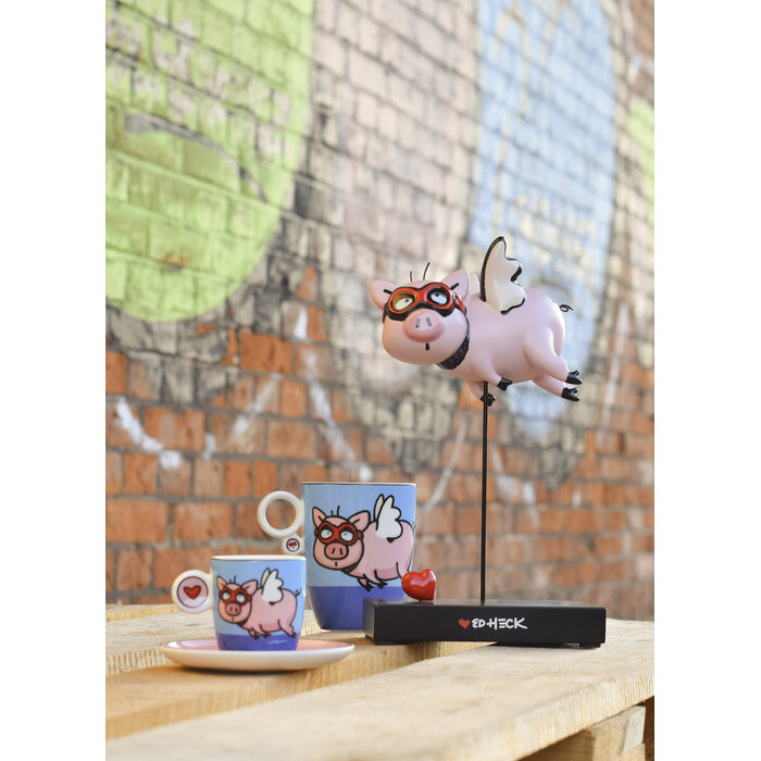 Goebel Porzellan Ed Heck Figur „Flying Pig“ – Glücksschwein mit Flügeln