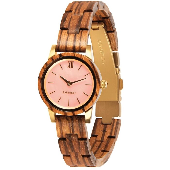 LAimer LAIMER Damenuhr NORA-Zebranoholz