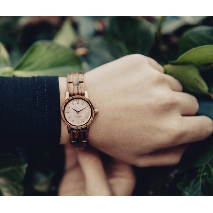 LAimer LAIMER Damenuhr NORA-Zebranoholz