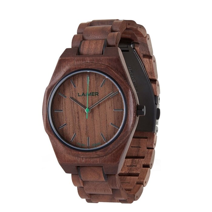 LAimer Laimer Herren­uhr im Walnussholz-Design