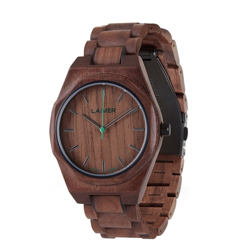 LAimer Laimer Herren­uhr im Walnussholz-Design