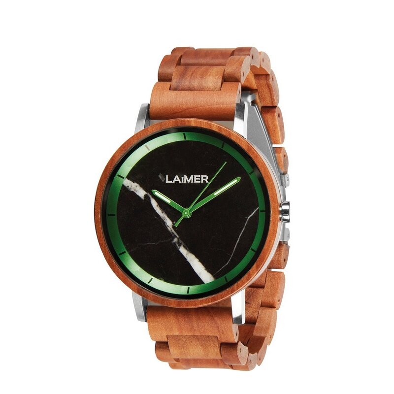 LAimer Laimer Uhr  LUCA  Apfelholz & Schiefer