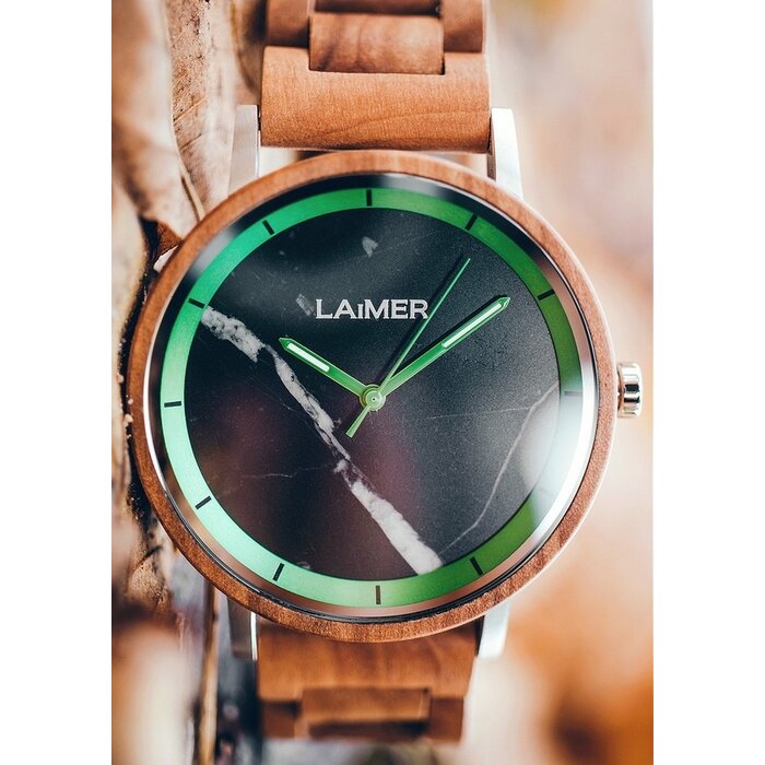 LAimer Laimer Uhr  LUCA  Apfelholz & Schiefer