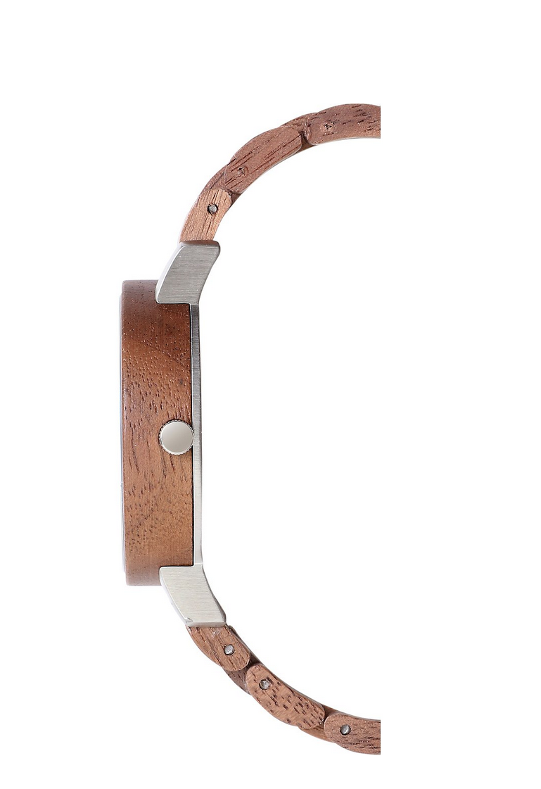 LAimer Elegante Damenuhr aus Walnussholz und Swarovski-Akzenten