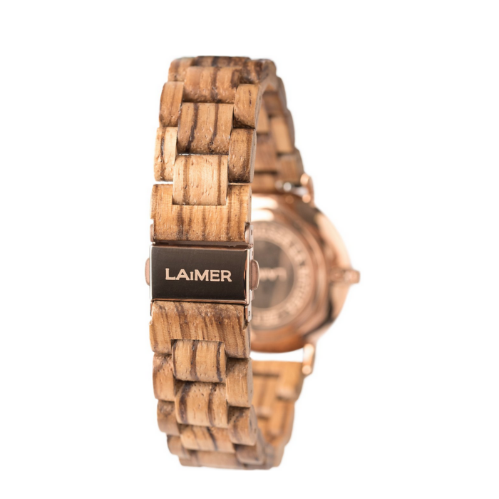 LAimer Laimer Damenuhr LEONA 0072 – Zebranoholz & Marmor