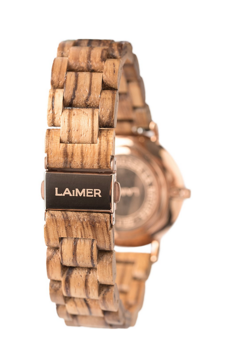 LAimer Laimer Damenuhr LEONA 0072 – Zebranoholz & Marmor