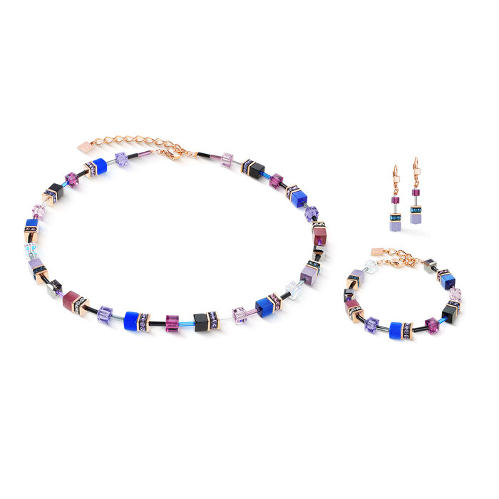 COEUR DE LION GeoCUBE® Iconic Ohrringe Blue Moon roségold