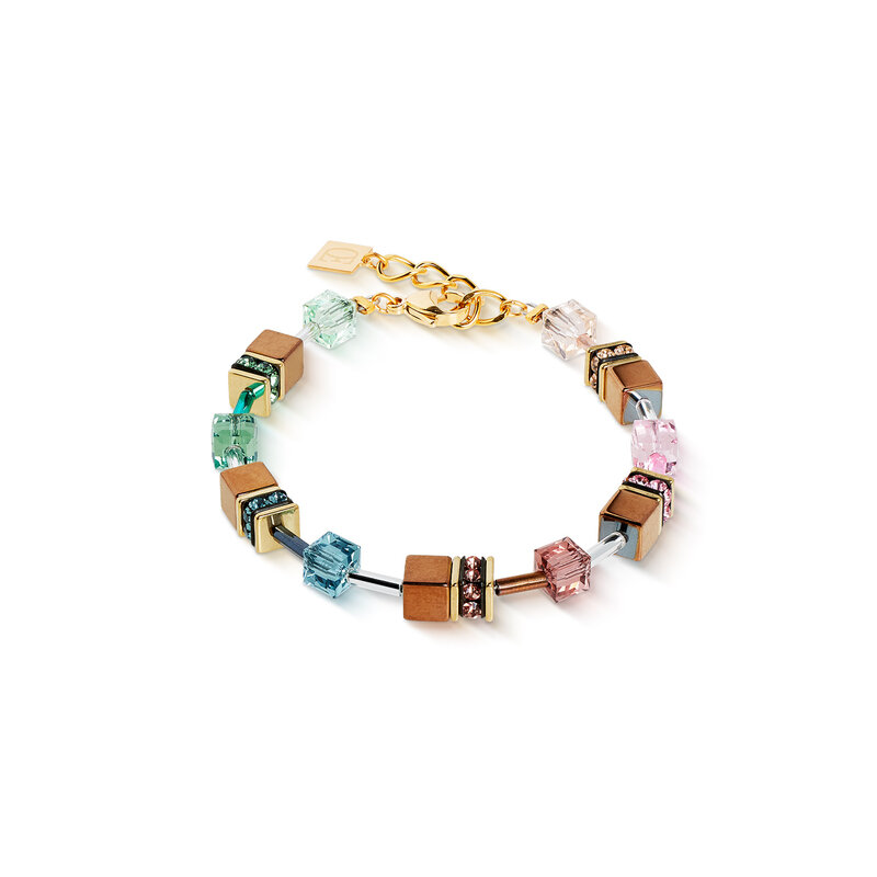 COEUR DE LION GeoCUBE® Iconic Metallic Armband Art Nouveau gold – Pastell & Bronzeoptik