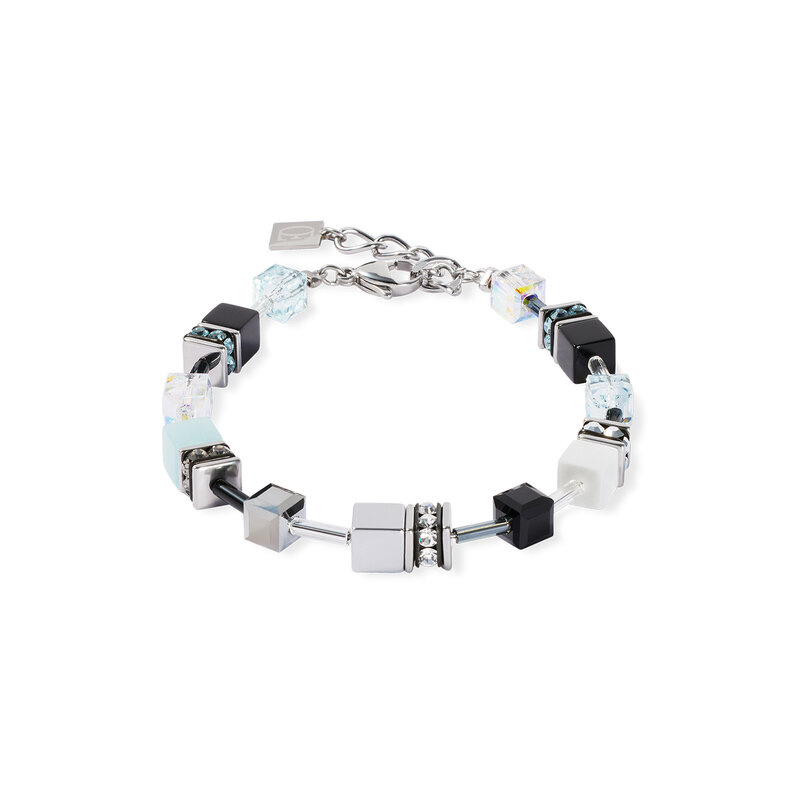 COEUR DE LION GeoCUBE® Iconic Armband Ice Serenity silber – Klare Linien & kühle Blautöne