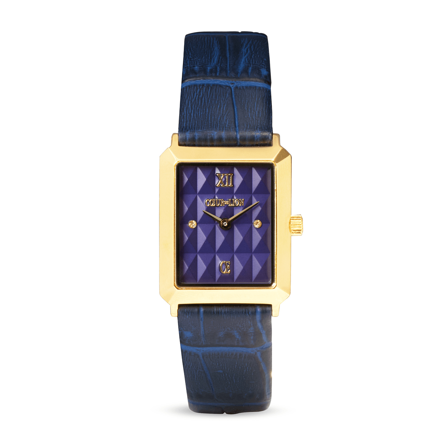 COEUR DE LION Coeur de Lion Uhr Damen – Midnight Blue Lederarmband Gold