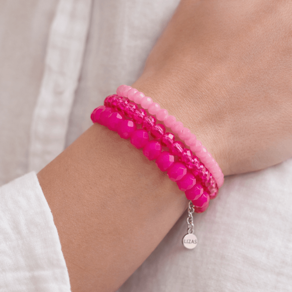 LIZAS LIZAS Armband-Set Pink aus Glasperlen