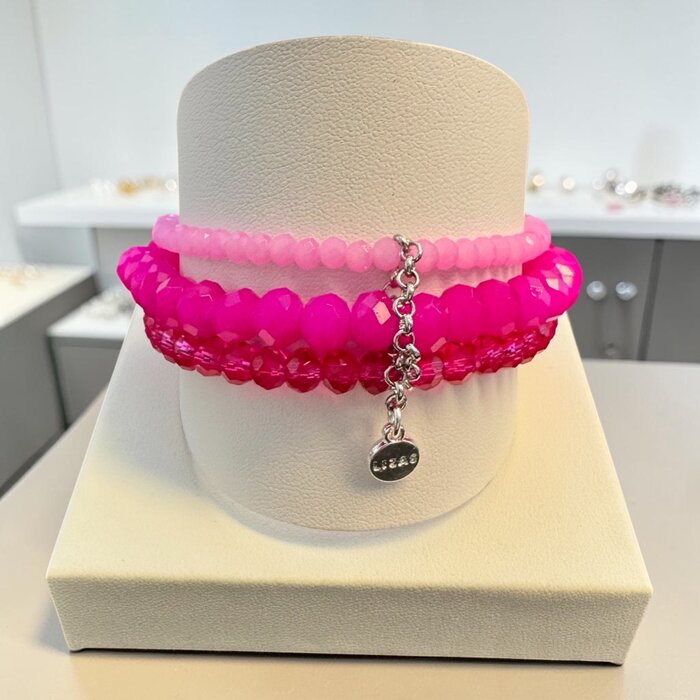 LIZAS LIZAS Armband-Set Pink aus Glasperlen