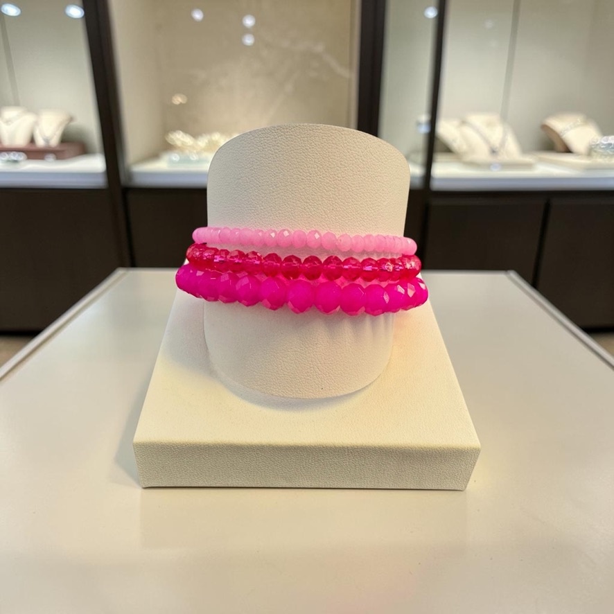 LIZAS LIZAS Armband-Set Pink aus Glasperlen