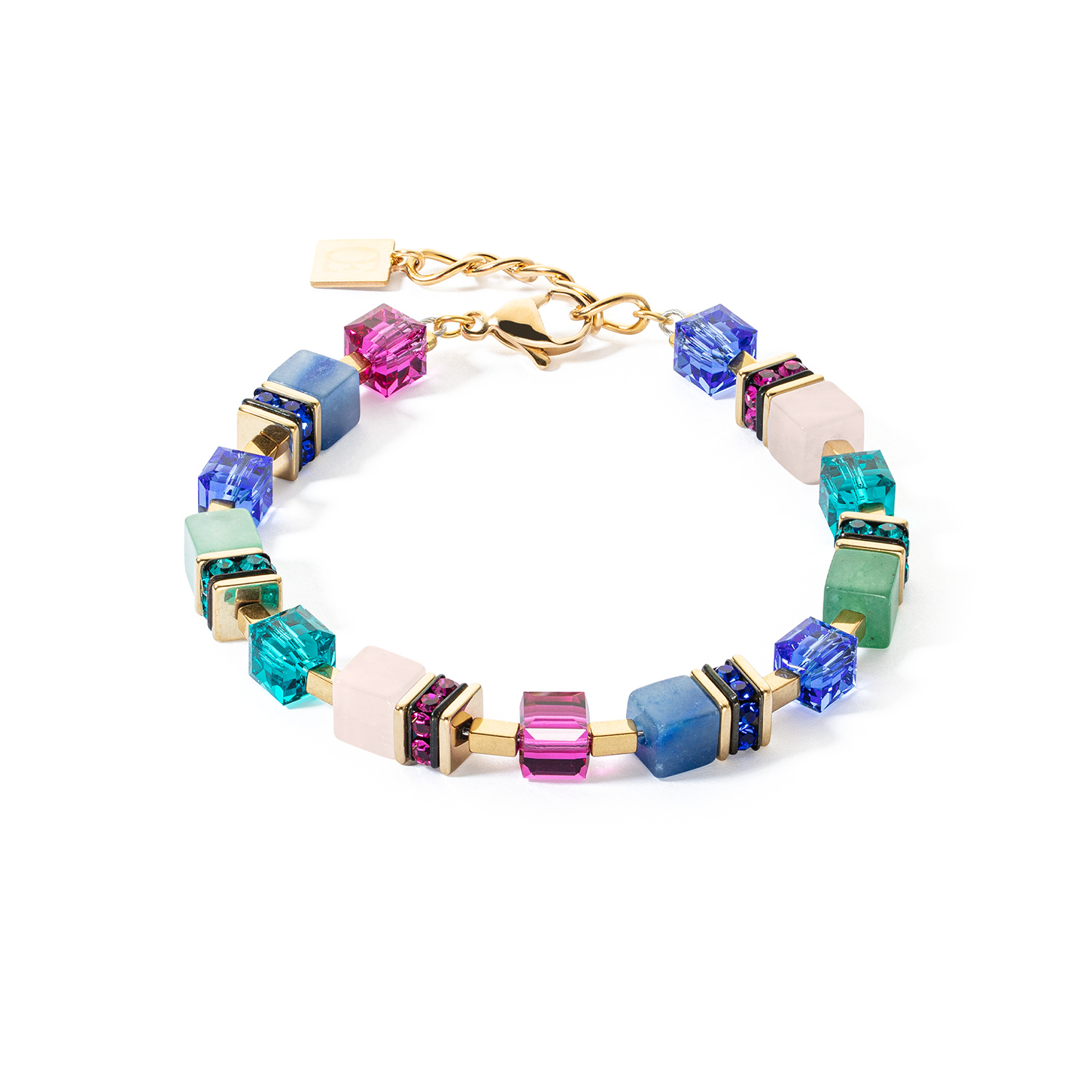 COEUR DE LION GEOCUBE® Precious Statement Armband – gold-multicolor