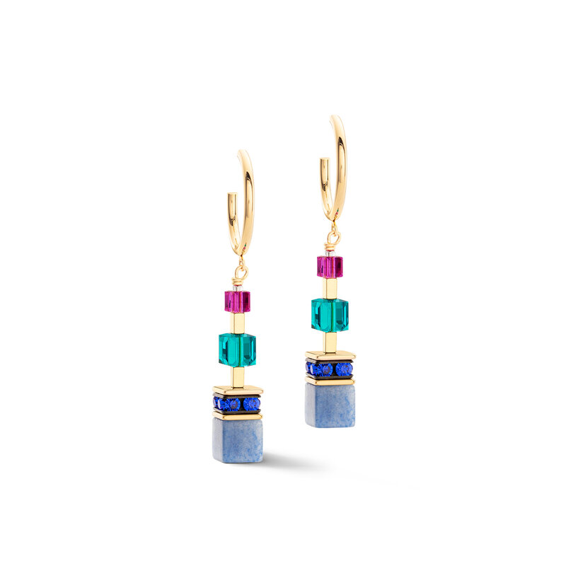 COEUR DE LION GEOCUBE® Precious Statement Ohrstecker gold-multicolor
