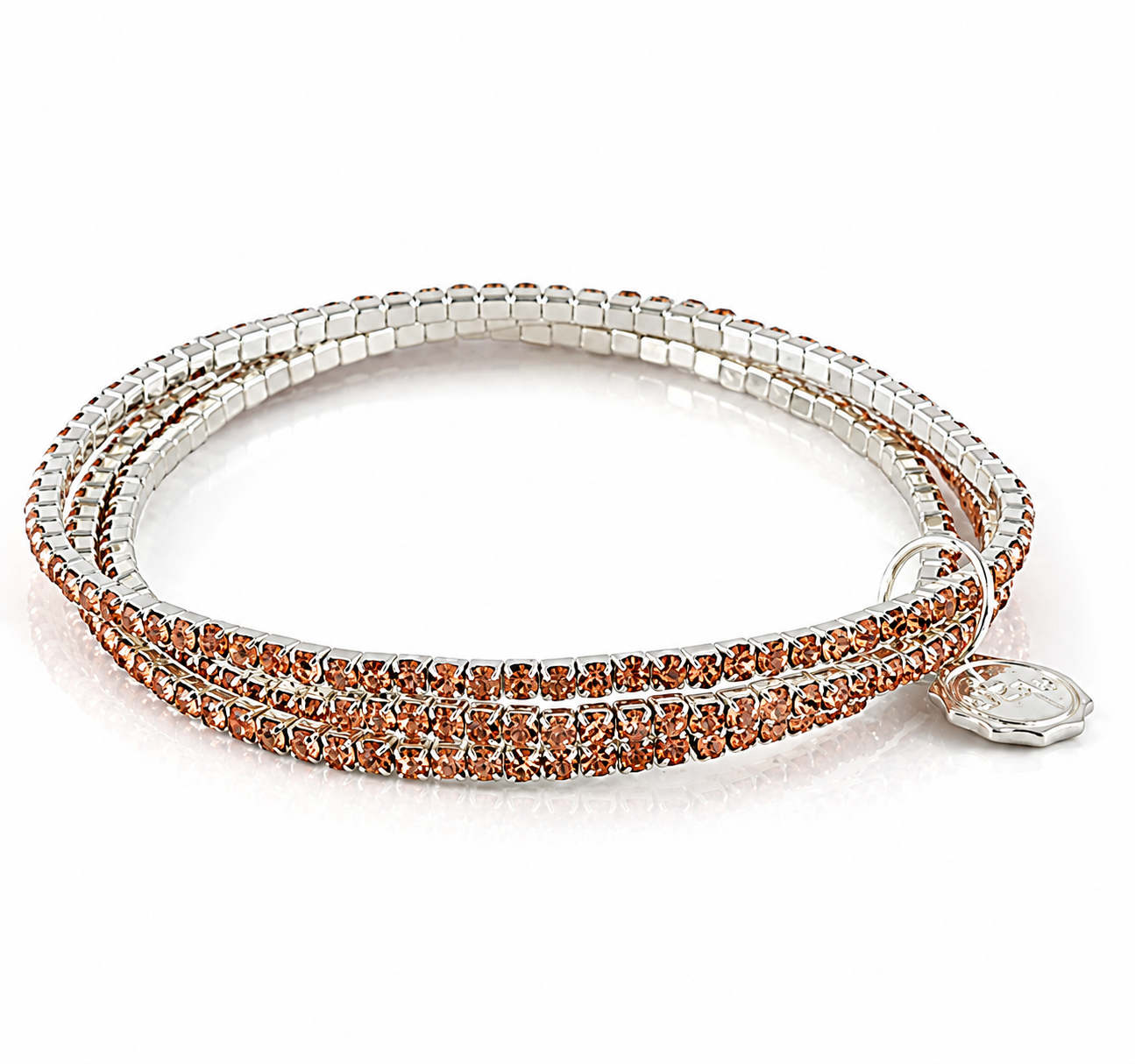 LIZAS LIZAS Armband Hanson Peach – mehrreihiges Glasstein-Armband
