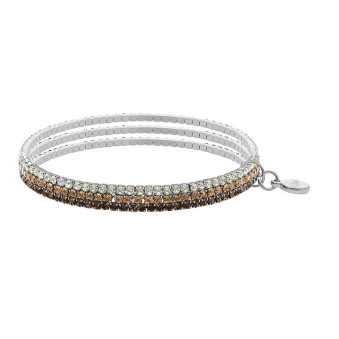 LIZAS LIZAS Armband „Hanson“ Classic – mehrreihiges Stretch-Armband mit funkelnden Glassteinen
