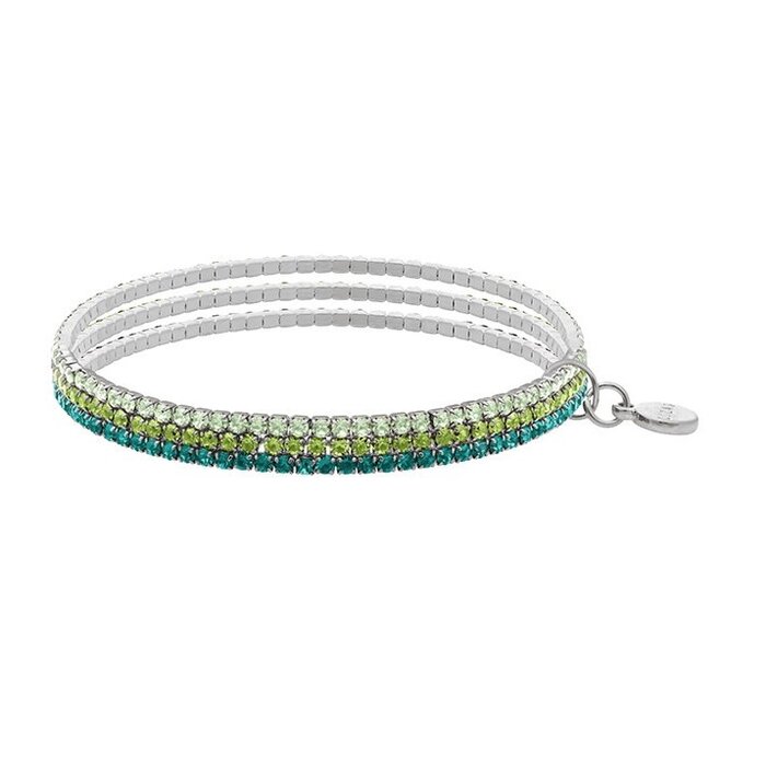 LIZAS LIZAS Armband Hanson Green – mehrreihiges Glasstein-Armband