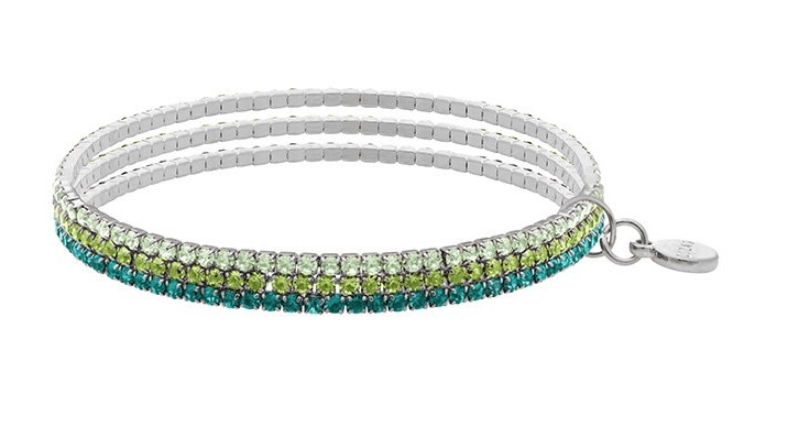 LIZAS LIZAS Armband Hanson Green – mehrreihiges Glasstein-Armband