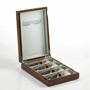 Leesbrillenbox bruin Walnut Readingglassesbox