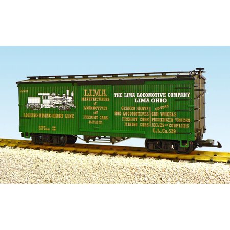 USA TRAINS Wood Box Car Lima Locomotive Co./Heisler