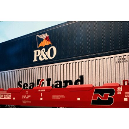 USA TRAINS Intermodal Containerwagen 5er Einheit CSX (ohne Container)