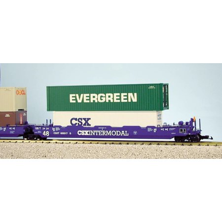 USA TRAINS Intermodal Containerwagen 5er Einheit CSX (ohne Container)