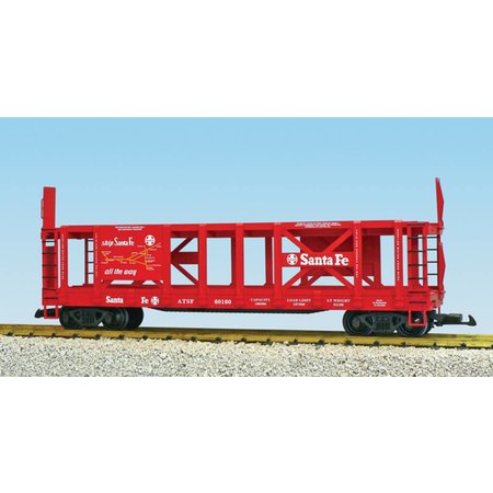 USA TRAINS Doppelstock Autotransporter Santa Fe mit Karte (ohne Beladung)