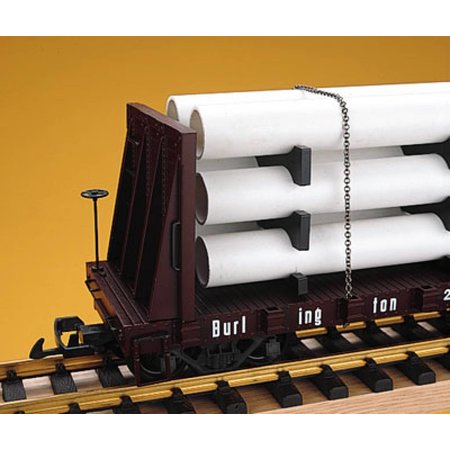 USA TRAINS Pipe Load Flat Car Trailer Train beladen mit Rohren