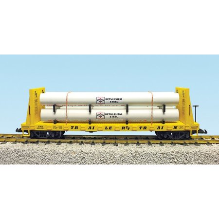 USA TRAINS Pipe Load Flat Car Trailer Train beladen mit Rohren