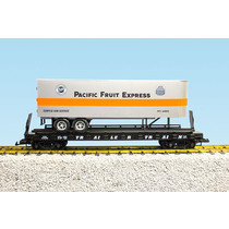 Piggyback Flatcar Pacific Fruit Express mit Trailer