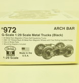 Kadee Spur G Kadee 972 Arch Bar Metall Roller Bearing Trucks with 33 in. ribbed back