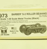 Kadee Spur G Kadee 973 Barber S-2 Metall Roller Bearing Trucks with 33 in. smooth back