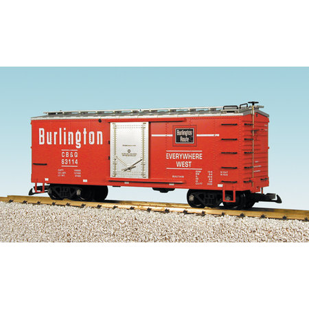 USA TRAINS Steel Box Car Burlington Route #63115