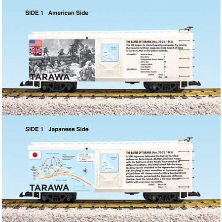 USA TRAINS Steel Box Car WWII "Battle of Tarawa"