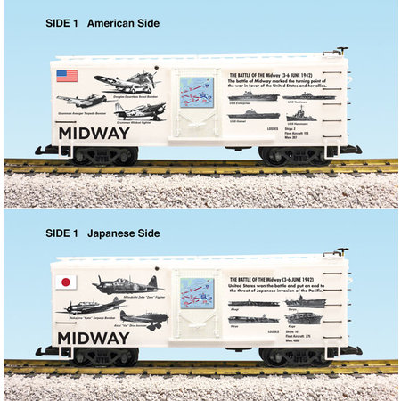 USA TRAINS Steel Box Car WWII "Battle of Midway"