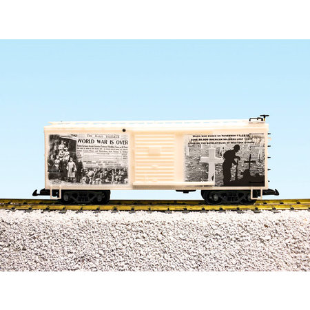 USA TRAINS Steel Box Car WW1 "The War Is Over"