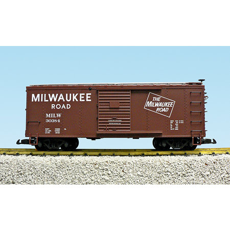 USA TRAINS Steel Box Car Milwaukee Road #30384