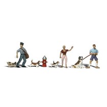 Spur 0 Leute mit Hunden