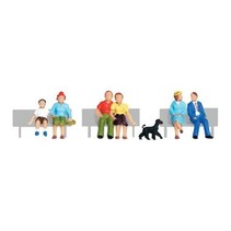 Spur H0 Sitzende + wartende Leute