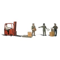Spur H0 Arbeiter mit Stapler