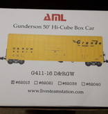 American Mainline (AML) Gunderson 50 ' Hi-cube Box Car D&RGW