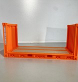 20 Fuss Flat-Rack-Container passend zu USA Trains 1:29 orange