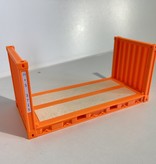 20 Fuss Flat-Rack-Container passend zu USA Trains 1:29 orange