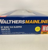 Walthers Mainline 85 Fuss Budd Sleeper Santa Fe (neuwertig)