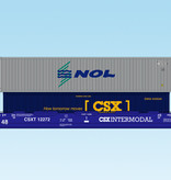 USA TRAINS Intermodal Containerwagen CSX in blau (mit Containern)