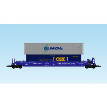 Intermodal Containerwagen CSX in blau (mit Containern)